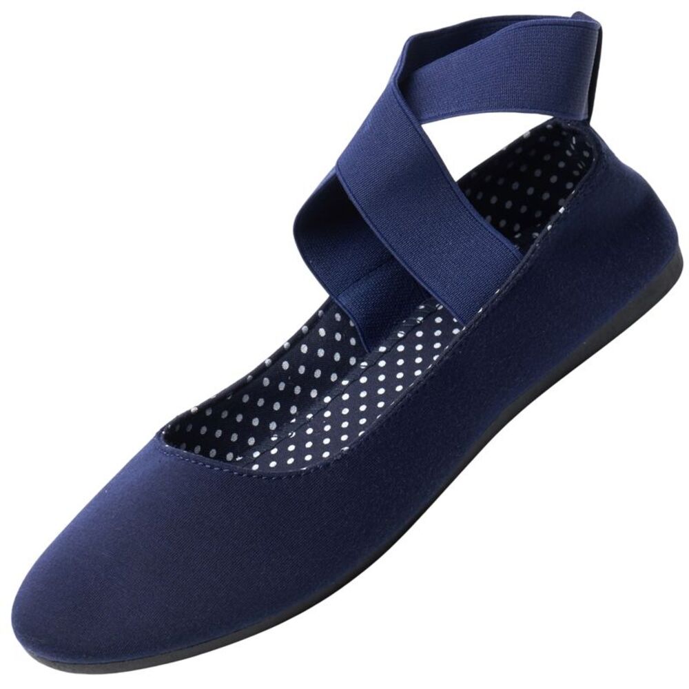 Alpine Swiss Peony Womens Ballet Flats Elastic Ankle Strap Shoes Slip On Loafers